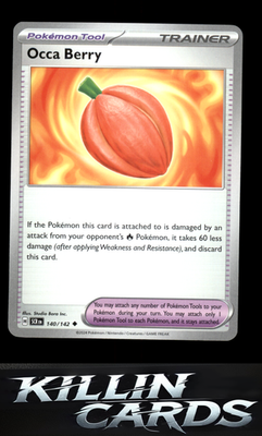 Occa Berry 140/142 Pokemon Uncommon SV07: Stellar Crown Card NM