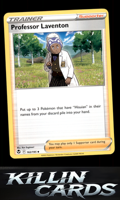 Professor Laventon 162/195 Pokemon Uncommon SWSH12: Silver Tempest Card NM