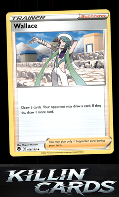 Wallace 166/195 Pokemon Uncommon SWSH12: Silver Tempest Card NM
