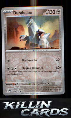 Reverse Holofoil Duraludon 069/131 Pokemon Common SV: Prismatic Evolutions Card
