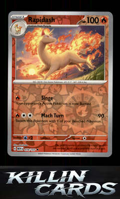 Reverse Holofoil Rapidash 078/165 Pokemon Uncommon SV: Scarlet & Violet 151 Card