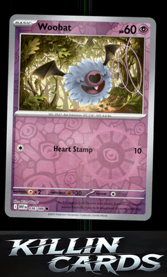 Reverse Holofoil Woobat 036/086 Pokemon Common SV: White Flare Card NM