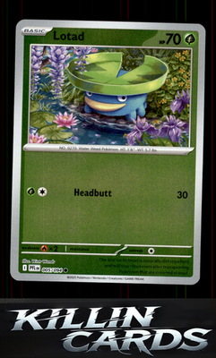 Reverse Holofoil Lotad 005/094 Pokemon Common ME02: Phantasmal Flames Card NM
