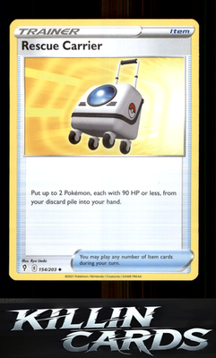 Rescue Carrier 154/203 Pokemon Uncommon SWSH07: Evolving Skies Card NM