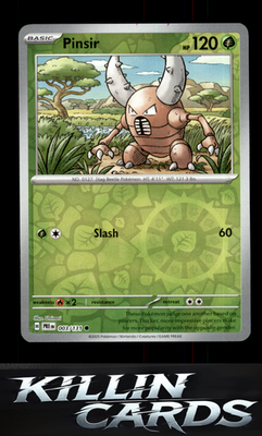 Reverse Holofoil Pinsir 003/131 Pokemon Common SV: Prismatic Evolutions Card NM