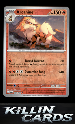 Reverse Holofoil Arcanine 059/165 Pokemon Uncommon SV: Scarlet & Violet 151 Card