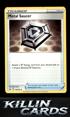 Metal Saucer 170/202 Pokemon Uncommon SWSH01: Sword & Shield Base Set Card NM
