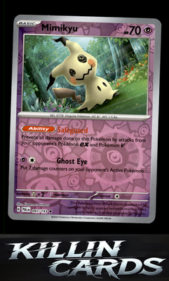 Reverse Holofoil Mimikyu 097/193 Pokemon Rare SV02: Paldea Evolved Card NM