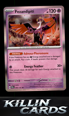 Fezandipiti 045/131 Pokemon Rare SV: Prismatic Evolutions Card NM