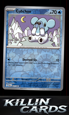 Reverse Holofoil Cubchoo 025/086 Pokemon Common SV: Black Bolt Card NM