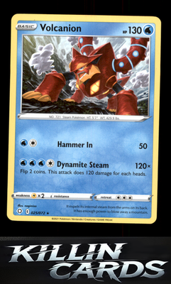 Volcanion 025/072 Pokemon Rare Shining Fates Card NM