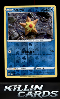 Reverse Holofoil Staryu 030/172 Pokemon Common SWSH09: Brilliant Stars Card NM
