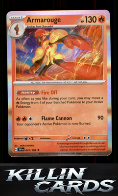 Armarouge - 041/198 041/198 Pokemon Rare SV01: Scarlet & Violet Base Set Card NM