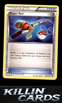 Super Rod 95/101 Pokemon Uncommon Noble Victories Card LP