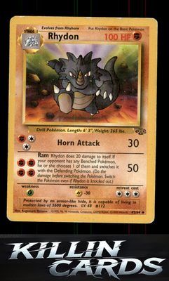 Rhydon 45/64 Pokemon Uncommon Jungle Card LP