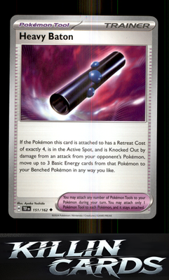 Heavy Baton 151/162 Pokemon Uncommon SV05: Temporal Forces Card NM