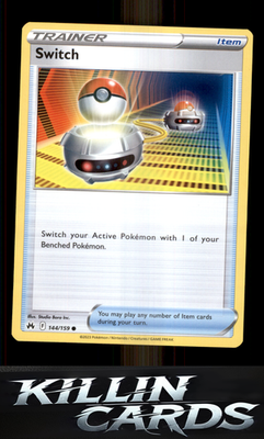 Switch 144/159 Pokemon Common SWSH: Crown Zenith Card NM