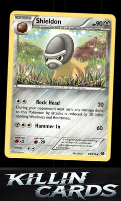 Shieldon 69/114 Pokemon Uncommon XY - Steam Siege Card NM