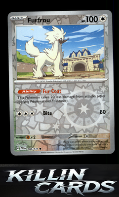 Reverse Holofoil Furfrou 088/131 Pokemon Common SV: Prismatic Evolutions Card NM