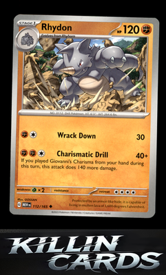 Rhydon 112/165 Pokemon Uncommon SV: Scarlet & Violet 151 Card NM