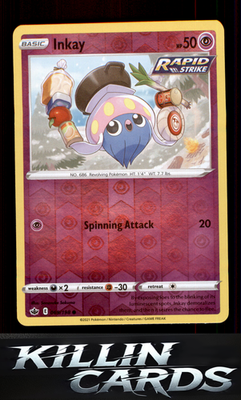 Reverse Holofoil Inkay 069/198 Pokemon Common SWSH06: Chilling Reign Card NM