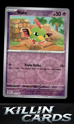 Reverse Holofoil Natu 071/182 Pokemon Common SV04: Paradox Rift Card NM