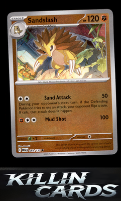Reverse Holofoil Sandslash 069/132 Pokemon Common ME01: Mega Evolution Card NM