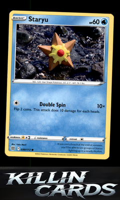 Staryu 030/172 Pokemon Common SWSH09: Brilliant Stars Card LP
