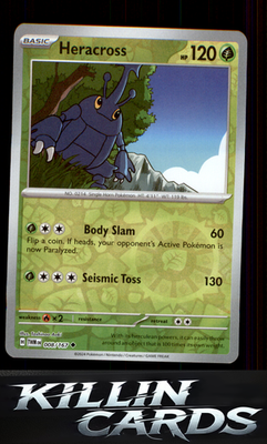 Reverse Holofoil Heracross 008/167 Pokemon Uncommon SV06: Twilight Masquerade Ca