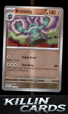 Reverse Holofoil Bronzong 072/094 Pokemon Uncommon ME02: Phantasmal Flames Card