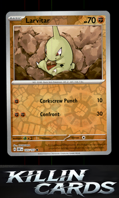 Reverse Holofoil Larvitar 105/197 Pokemon Common SV03: Obsidian Flames Card NM