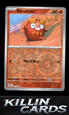 Reverse Holofoil Darumaka 013/086 Pokemon Common SV: Black Bolt Card NM