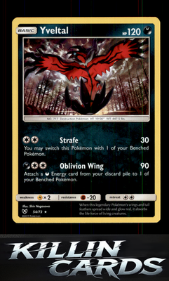 Yveltal 54/73 Pokemon Holo Rare Shining Legends Card NM
