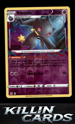 Reverse Holofoil Banette 073/196 Pokemon Rare SWSH11: Lost Origin Card NM