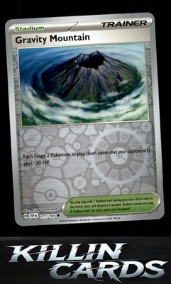 Reverse Holofoil Gravity Mountain 177/191 Pokemon Uncommon SV08: Surging Sparks
