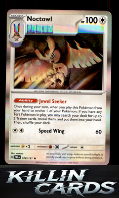 Noctowl 078/131 Pokemon Rare SV: Prismatic Evolutions Card NM