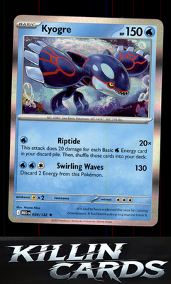 Kyogre 034/132 Pokemon Rare ME01: Mega Evolution Card NM