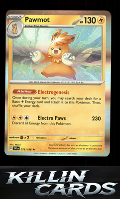 Pawmot - 076/198 076/198 Pokemon Rare SV01: Scarlet & Violet Base Set Card NM