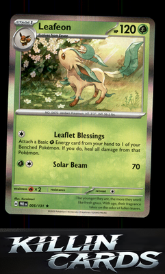 Leafeon 005/131 Pokemon Rare SV: Prismatic Evolutions Card NM