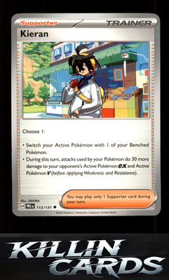 Kieran - 113/131 113/131 Pokemon Uncommon SV: Prismatic Evolutions Card NM