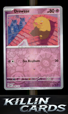 Reverse Holofoil Drowzee 096/165 Pokemon Common SV: Scarlet & Violet 151 Card NM
