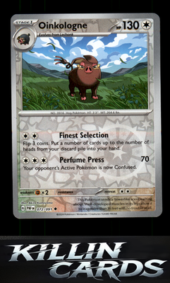 Reverse Holofoil Oinkologne 072/091 Pokemon Uncommon SV: Paldean Fates Card NM