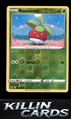 Reverse Holofoil Bounsweet 013/198 Pokemon Common SWSH06: Chilling Reign Card NM