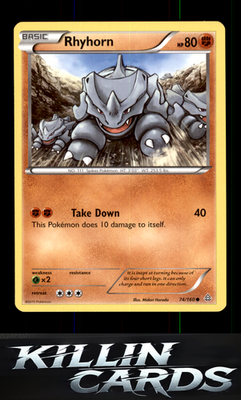 Rhyhorn 74/160 Pokemon Common XY - Primal Clash Card NM