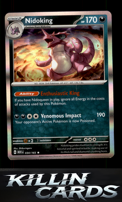 Nidoking - 034/165 034/165 Pokemon Rare SV: Scarlet & Violet 151 Card NM