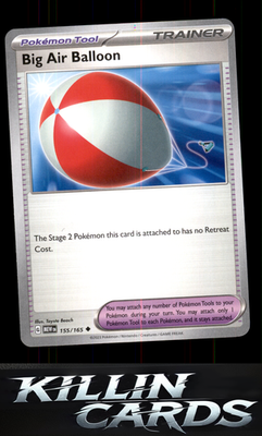 Big Air Balloon 155/165 Pokemon Uncommon SV: Scarlet & Violet 151 Card NM