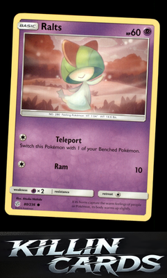 Ralts 80/236 Pokemon Common SM - Cosmic Eclipse Card NM