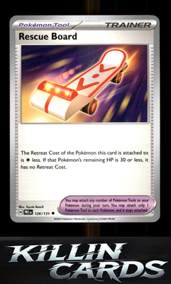 Rescue Board 126/131 Pokemon Uncommon SV: Prismatic Evolutions Card NM