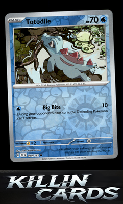 Reverse Holofoil Totodile 039/162 Pokemon Common SV05: Temporal Forces Card NM