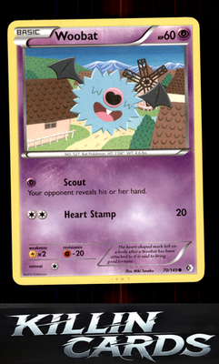 Woobat 70/149 Pokemon Common Boundaries Crossed Card LP